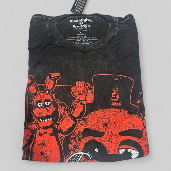 Five Nights at Freddy's - Freddy Fazbear's Pizza Washed Unisex Tee Sz XL - Picture 4 of 5